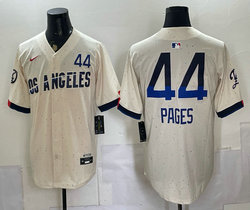 Nike Los Angeles Dodgers #44 Andy Pages Cream 2024 City Connect Stitched Baseball Jersey