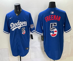 Nike Los Angeles Dodgers #5 Freddie Freeman Blue 2026 Armed Forces Day 250 Fourth of July MLB Jerseys