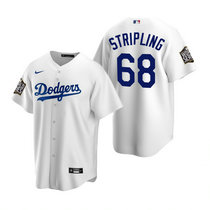 Nike Los Angeles Dodgers #68 Ross Stripling White 2020 World Series Game Authentic Stitched MLB Jersey