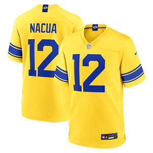 Nike Los Angeles Rams #12 Puka Nacua 2026 Gold Authentic Stitched NFL Jerseys