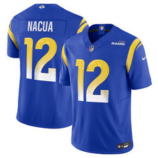 Nike Los Angeles Rams #12 Puka Nacua Royal Vapor Untouchable Authentic Stitched NFL Jerseys