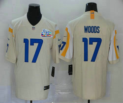Nike Los Angeles Rams #17 Robert Woods Cream Super Bowl LX 60 Patch Jersey