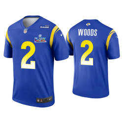Nike Los Angeles Rams #2 Robert Woods Royal Super Bowl LX 60 Patch Jersey