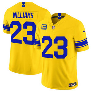 Nike Los Angeles Rams #23 Kyren Williams?4-Star C Patch 2026 Gold Authentic Stitched NFL Jerseys