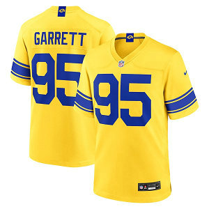 Nike Los Angeles Rams #95 Myles Garrett?2026 Gold Authentic Stitched NFL Jerseysy