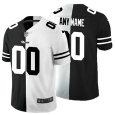 Nike Los Angeles Rams Customized Black and White Authentic Stitched NFL Jersey