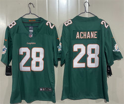 Nike Miami Dolphins #28 De’Von Achane Aqua 2026 Authentic Stitched NFL Jersey
