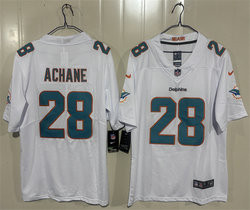 Nike Miami Dolphins #28 De’Von Achane White 2026 Authentic Stitched NFL Jersey