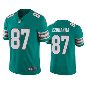 Nike Miami Dolphins #87 Erik Ezukanma Aqua Color Rush Vapor Untouchable Authentic Stitched NFL Jersey