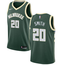 Nike Milwaukee Bucks #20 Jason Smith Green Game Authentic Stitched NBA Jersey