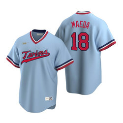 Nike Minnesota Twins #18 Kenta Maeda Light Blue Pullover Game Authentic Stitched MLB jersey