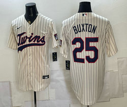Nike Minnesota Twins #25 Byron Buxton Cream Cream 2026 Field Of Dreams Stadium Stitched Baseball Jersey