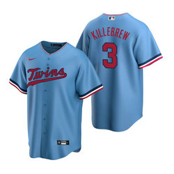 Nike Minnesota Twins #3 Harmon Killebrew Light Blue Game Authentic Stitched MLB jersey