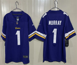 Nike Minnesota Vikings #1 Kyler Murray Purple Authentic Stitched NFL Jersey