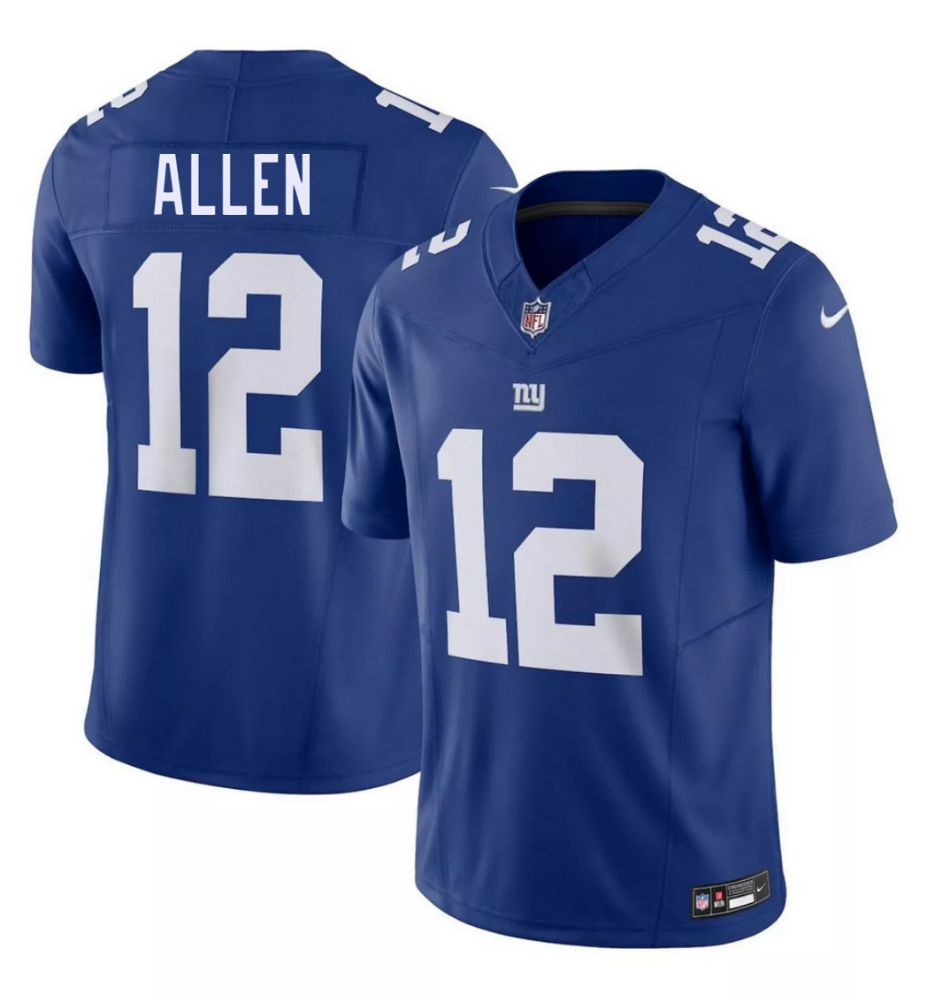 Nike New York Giants #12 Brandon Allen Blue Authentic Stitched NFL Jersey