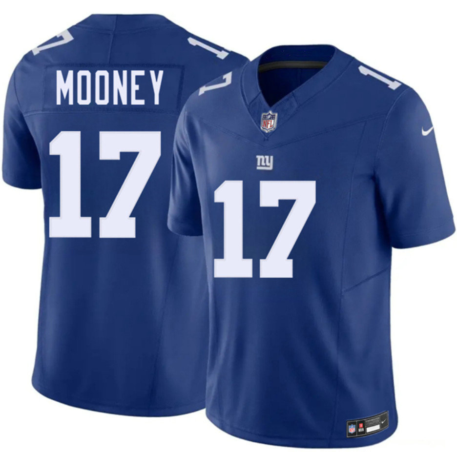 Nike New York Giants #17 Darnell Mooney Blue Authentic Stitched NFL Jersey