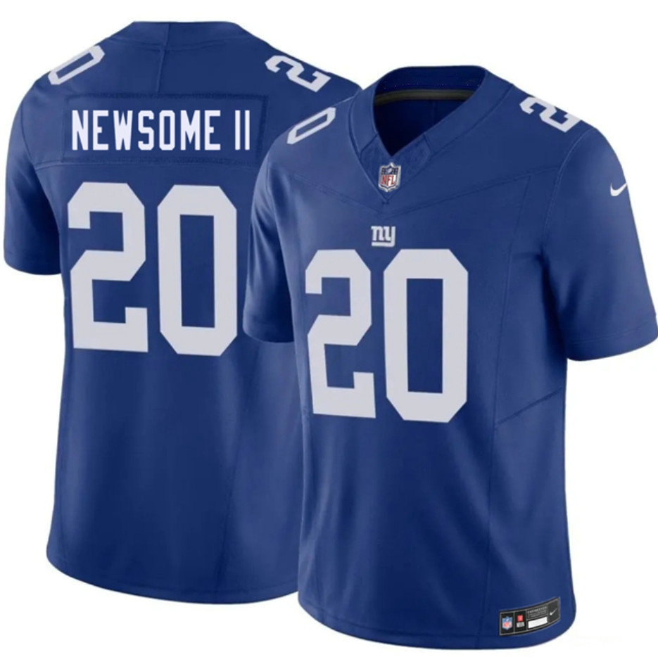Nike New York Giants #20 Greg Newsome II Blue Authentic Stitched NFL Jersey