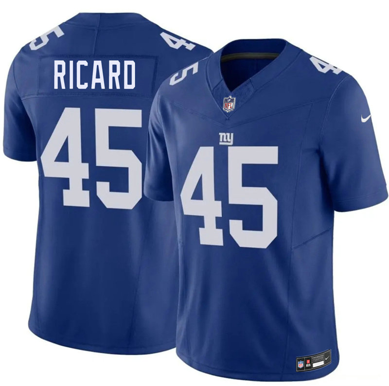 Nike New York Giants #45 Patrick Ricard Blue Authentic Stitched NFL Jersey