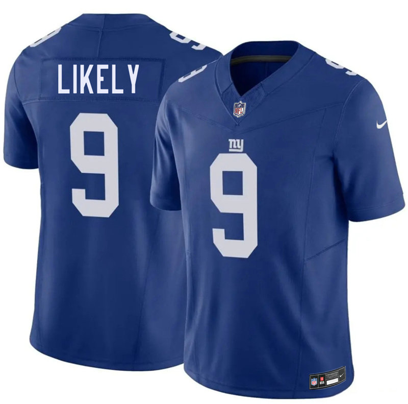 Nike New York Giants #9 Isaiah Likely Blue Authentic Stitched NFL Jersey