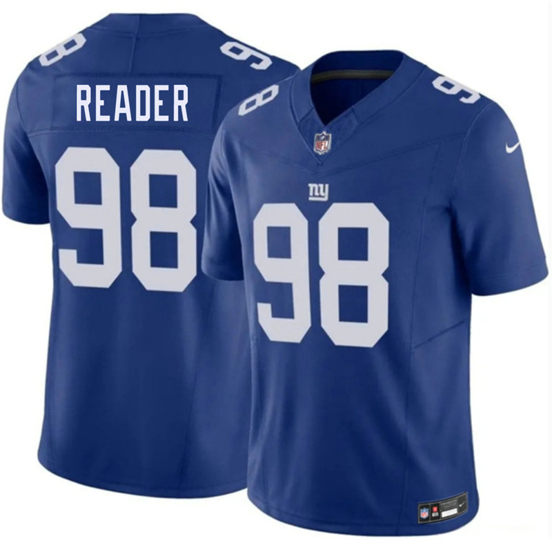 Nike New York Giants #98 D.J. Reader Blue Authentic Stitched NFL Jersey