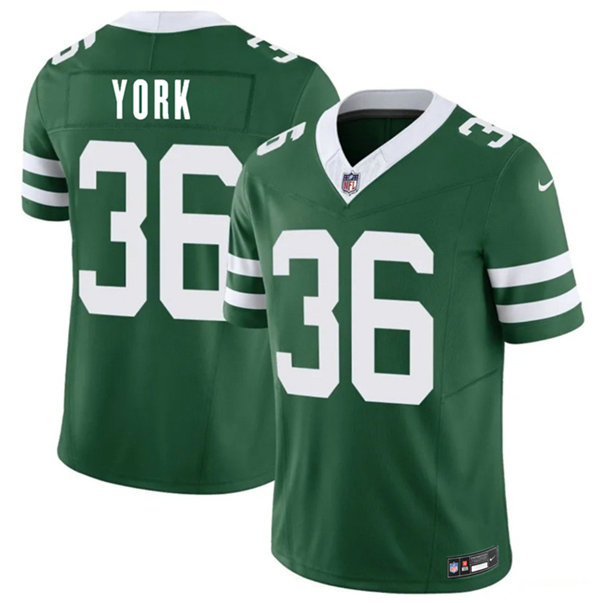 Nike New York Jets #36 Cade York Green 2026 Authentic Stitched NFL Jersey