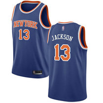 Nike New York Knicks #13 Mark Jackson Blue Game Authentic Stitched NBA Jersey