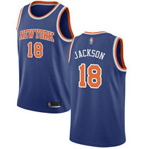 Nike New York Knicks #18 Phil Jackson Blue Game Authentic Stitched NBA Jersey