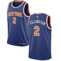 Nike New York Knicks #2 Wayne Ellington Blue Game Authentic Stitched NBA Jersey