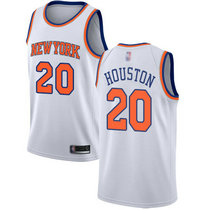 Nike New York Knicks #20 Allan Houston White Game Authentic Stitched NBA Jersey