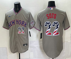 Nike New York Mets #22 Juan Sotoi Gray 250 Fourth Of July Stadium Jersey