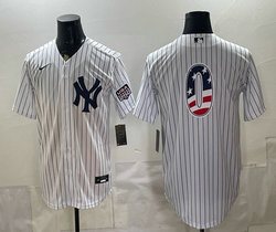 Nike New York Yankees #0 Marcus Stroman White 250 Fourth Of July Stadium no name Jersey