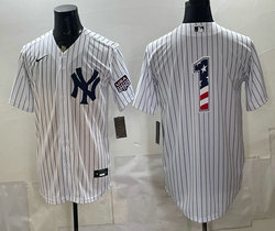 Nike New York Yankees #1 Bobby Murcer White 250 Fourth Of July Stadium no name Jersey