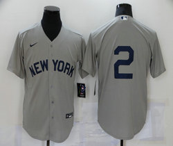 Nike New York Yankees #2 Derek Jeter 2021 Field of Dreams no Name Game Authentic Stitched MLB Jersey