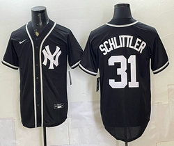 Nike New York Yankees #31 Cam Schlittler Black Stitched Jersey
