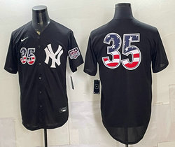 Nike New York Yankees #35 Cody Bellinger Black 250 Fourth Of July Stadium no name Jersey