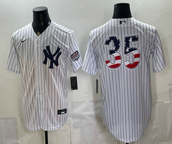 Nike New York Yankees #35 Cody Bellinger White 250 Fourth Of July Stadium no name Jersey