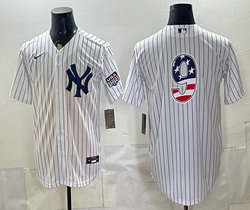 Nike New York Yankees #9 Roger Maris White 250 Fourth Of July Stadium no name Jersey