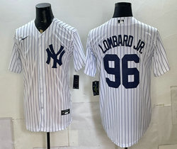Nike New York Yankees #96 George Lombard Jr White Stitched Baseball Jersey