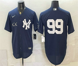Nike New York Yankees x KAWS #99 Aaron Judge Navy Stadium Stitched Baseball Jersey