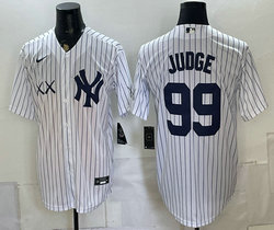 Nike New York Yankees x KAWS #99 Aaron Judge White Stadium Stitched Baseball Jersey
