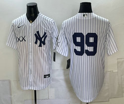 Nike New York Yankees x KAWS #99 Aaron Judge White no name Stadium Stitched Baseball Jersey