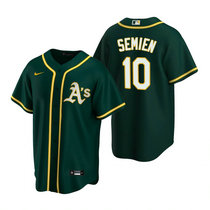 Nike Oakland Athletics #10 Marcus Semien Green Game Authentic Stitched MLB Jersey