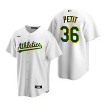 Nike Oakland Athletics #36 Yusmeiro Petit White Game Authentic Stitched MLB Jersey