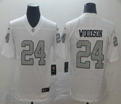 Nike Oakland Raiders #24 Charles Woodson White Rush Limited Authentic Stitched NFL Jersey
