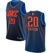 Nike Oklahoma City Thunder #20 Gary Payton Navy Blue Game Authentic Stitched NBA jersey