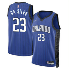 Nike Orlando Magic #23 Tristan Da Silva Blue 2024 Draft Statement Edition Stitched Basketball Jersey