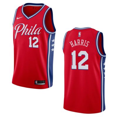 Nike Philadelphia 76ers #12 Tobias Harris Red Game Authentic Stitched NBA Jersey