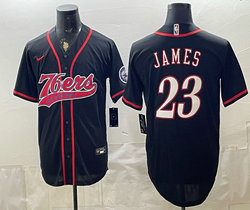 Nike Philadelphia 76ers #23 LeBron James Black Stitched baseball jersey