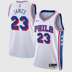 Nike Philadelphia 76ers #23 LeBron James White 2026 Association Edition Stitched Jersey