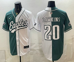 Nike Philadelphia Eagles #20 Brian Dawkins Green and White Authentic Stitched baseball jersey